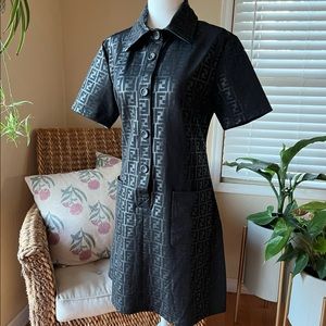 ❌ SOLD ❌ Vintage Fendi FF Zucca Black Dress